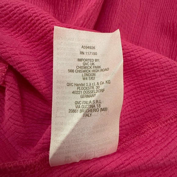 Kim Gravel Packabelle XL Pink V-Neck Drawstring Waist Dress Belle by QVC - Picture 8 of 8